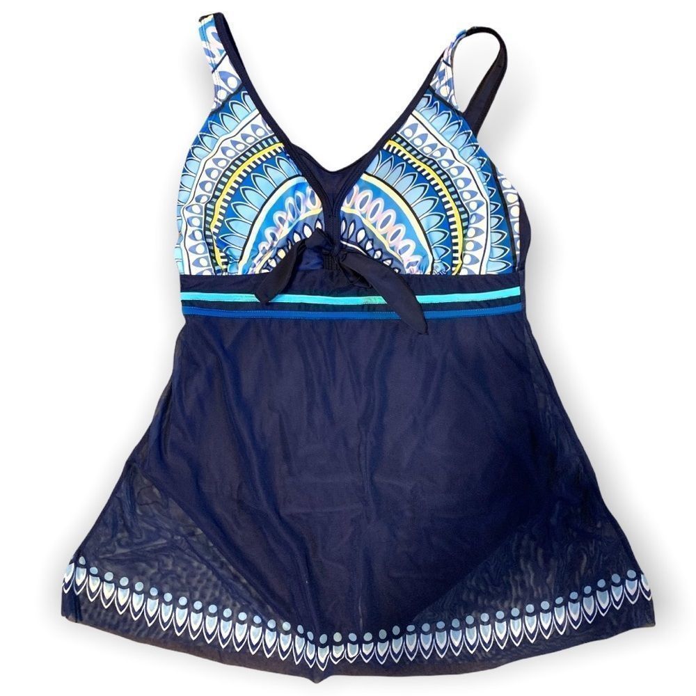 No Brand Blue OnePiece Swimsuit Xl F004